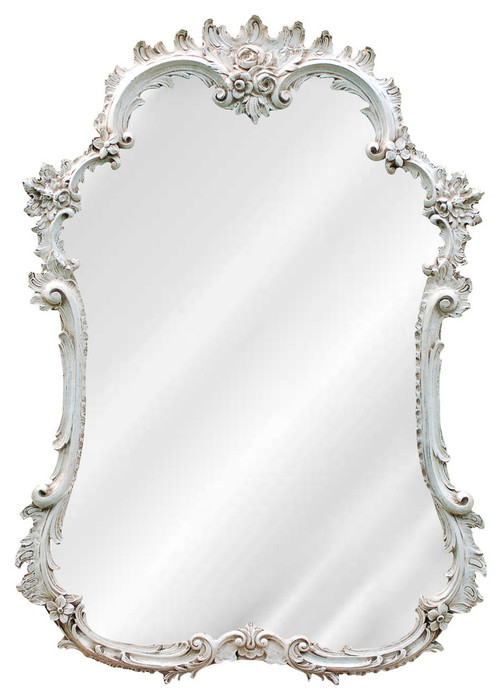 How to Decorate with Mirrors in Your Home. Mirrors can be beautiful accessory that add light, a French Mirror, Old World White